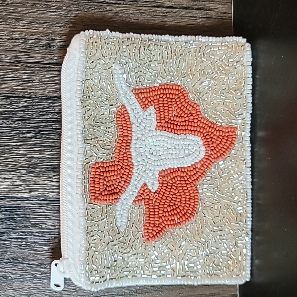 Beaded Texas Coin Pouch